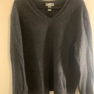 Neiman Marcus Men’s Black Cashmere V-neck Sweater Size XL